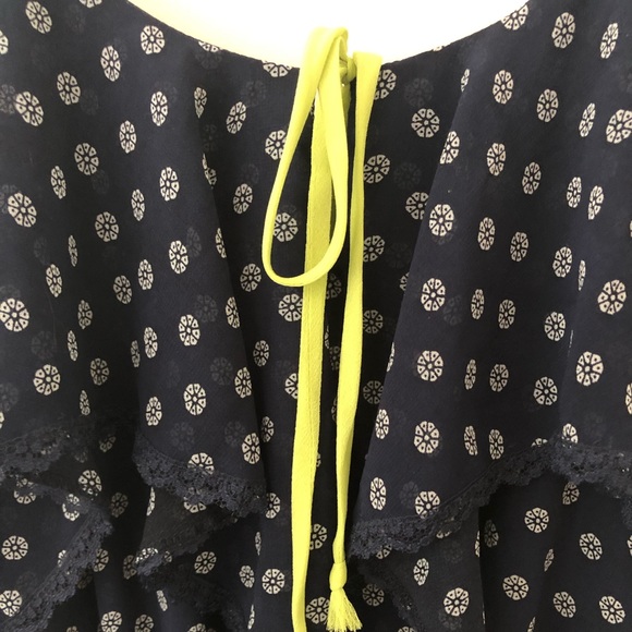 Navy Patterned Dress - Picture 3 of 5